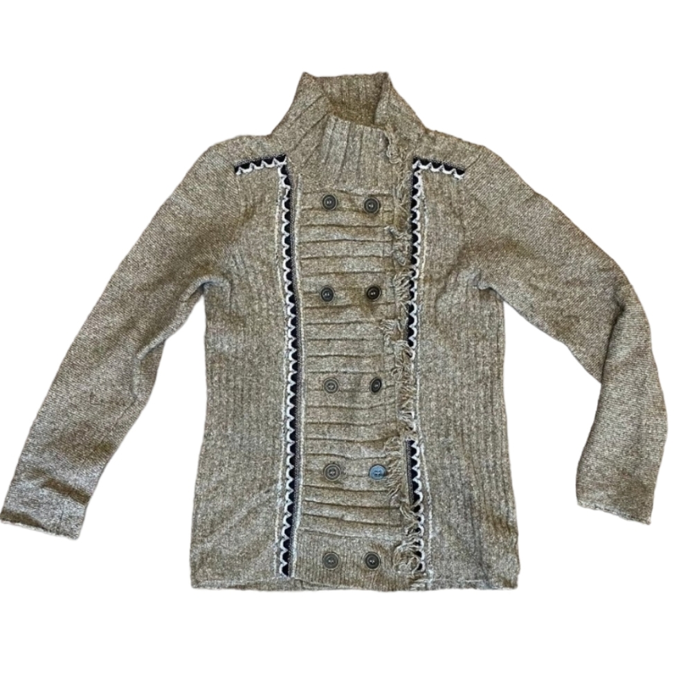 Free People Button Up Sweater | Brown | M